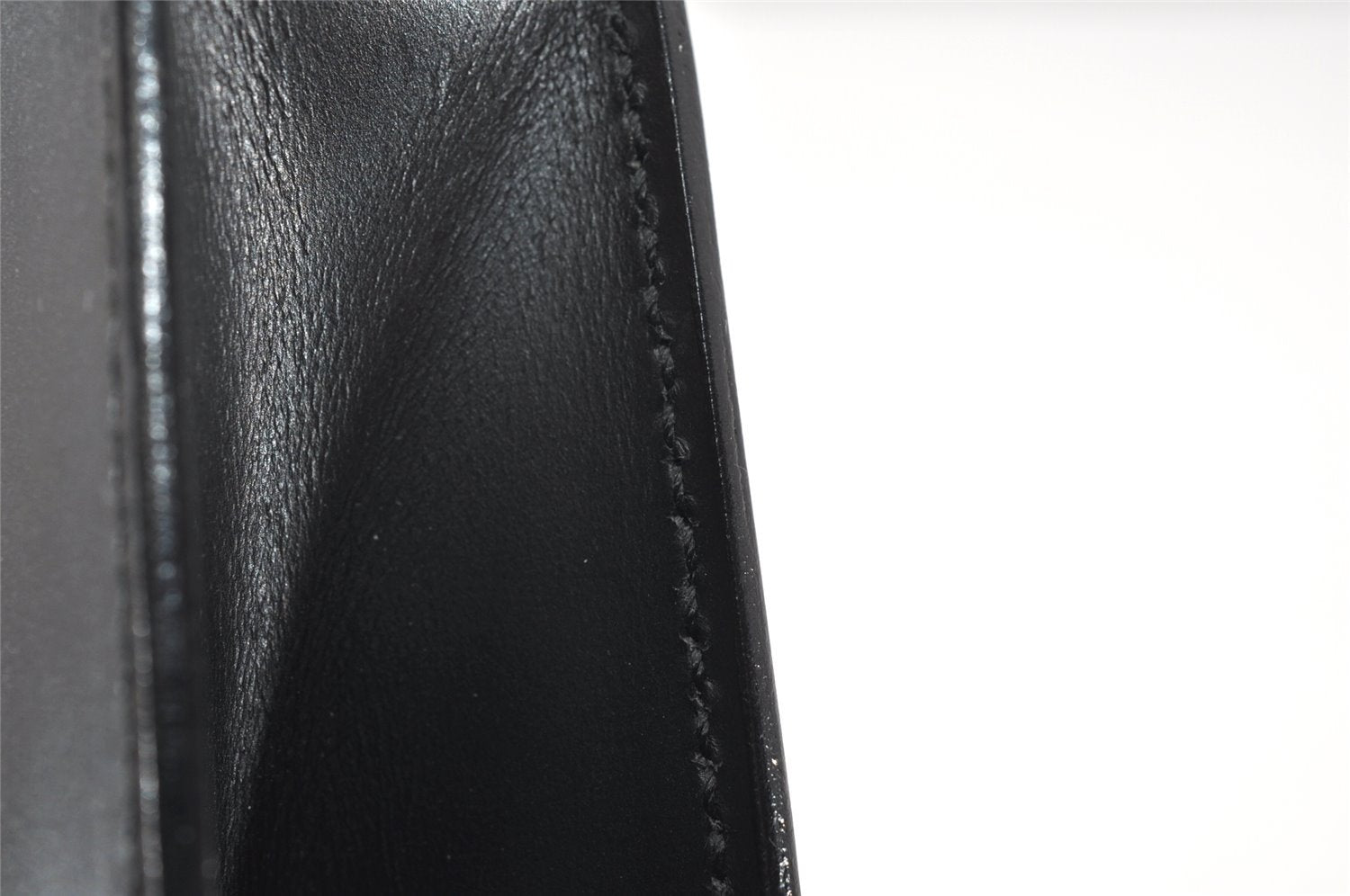Authentic GUCCI Vintage Hand Bag Purse Leather Black 2941K