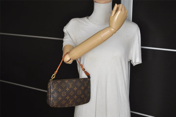 Authentic Louis Vuitton Monogram Pochette Accessoires Pouch M51980 LV 2942J