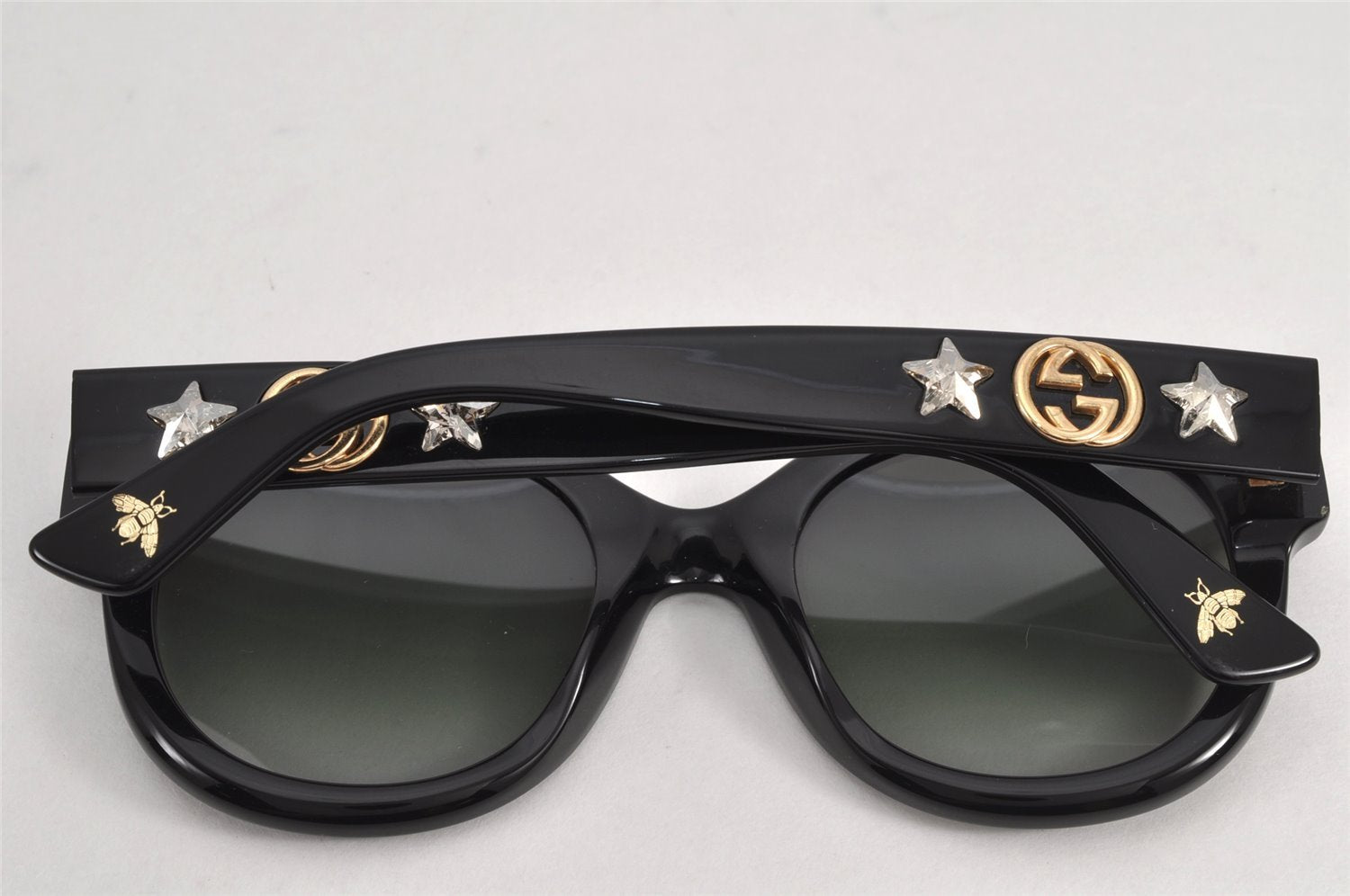 Authentic GUCCI Sunglasses Interlocking G Star GG 0207/S Plastic Green 2942K