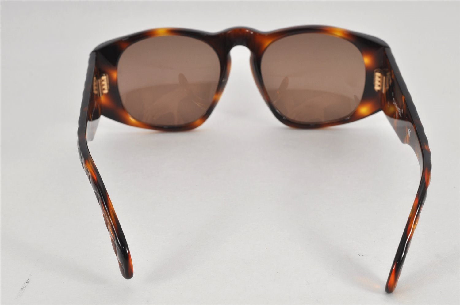 Auth CHANEL Matelasse Sunglasses Tortoise Shell CC 01450 Plastic Brown 2945K