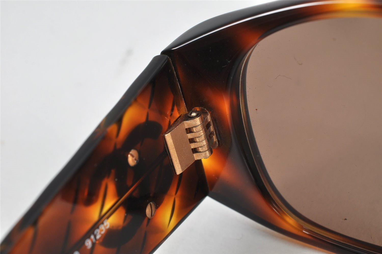 Auth CHANEL Matelasse Sunglasses Tortoise Shell CC 01450 Plastic Brown 2945K