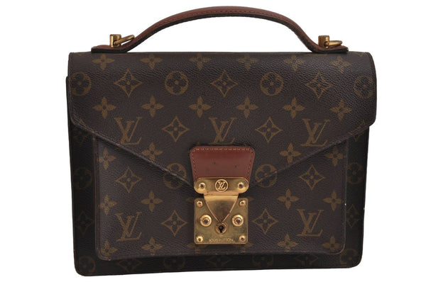 Authentic Louis Vuitton Monogram Monceau 2Way Shoulder Hand Bag M51187 LV 2946J