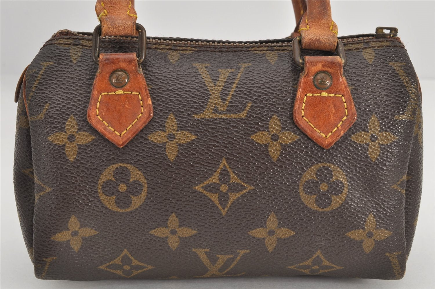 Authentic Louis Vuitton Monogram Mini Speedy Hand Bag Purse Old Model Junk 2946K