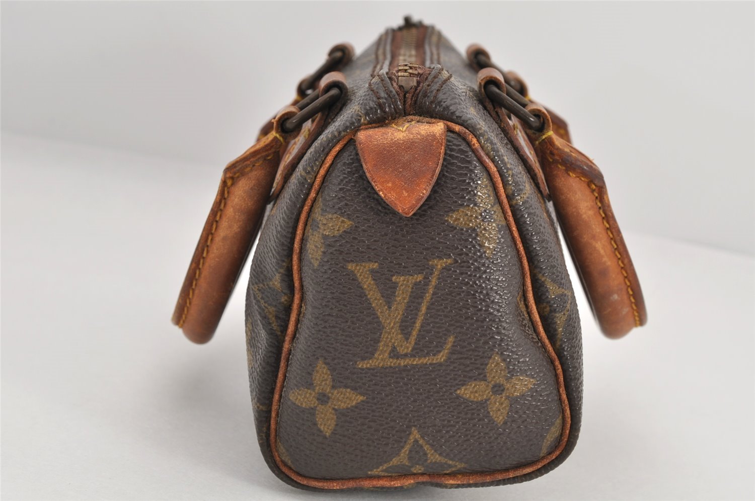 Authentic Louis Vuitton Monogram Mini Speedy Hand Bag Purse Old Model Junk 2946K