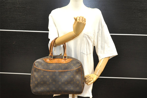 Authentic Louis Vuitton Monogram Deauville Hand Bag M47270 LV 2948I