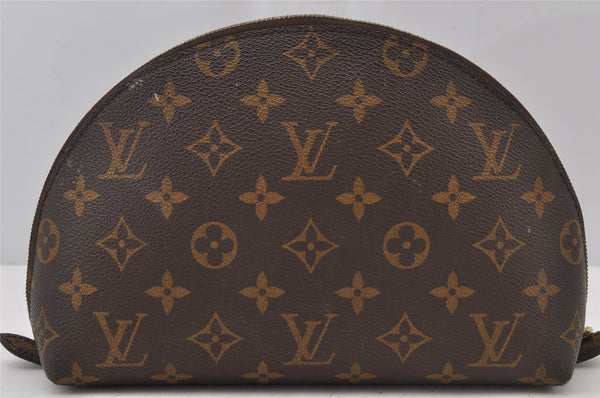 Auth Louis Vuitton Monogram Trousse Demi Ronde 23 Pouch M47520 Junk 2948J