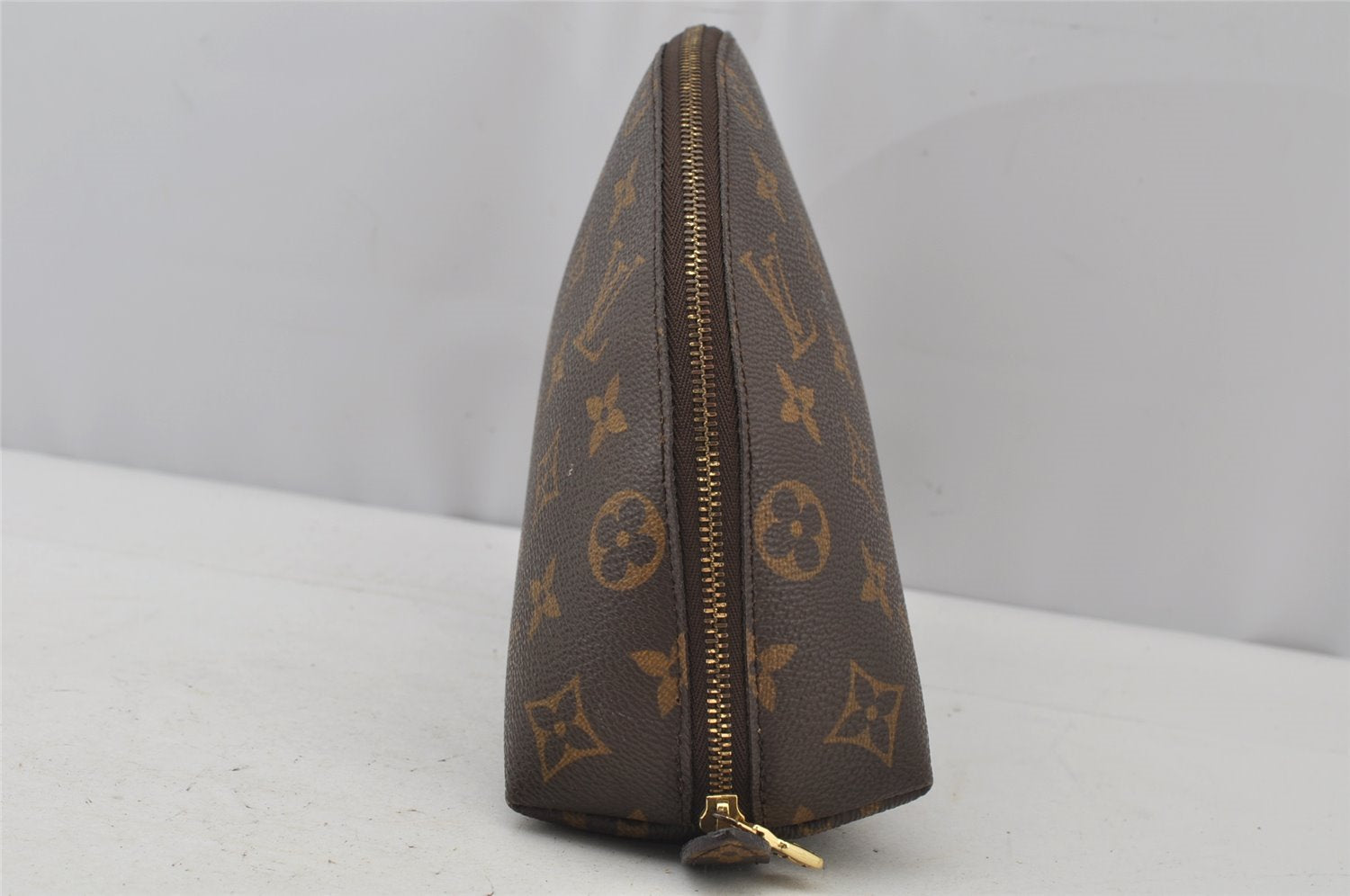 Auth Louis Vuitton Monogram Trousse Demi Ronde 23 Pouch M47520 Junk 2948J