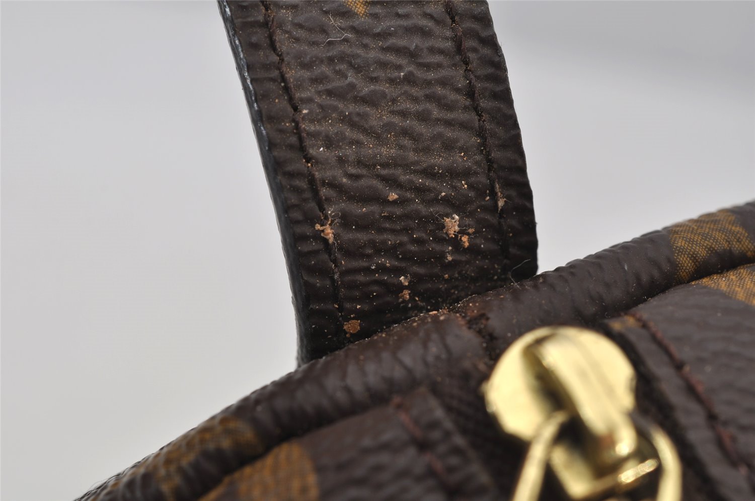 Auth Louis Vuitton Monogram Trousse Demi Ronde 23 Pouch M47520 Junk 2948J