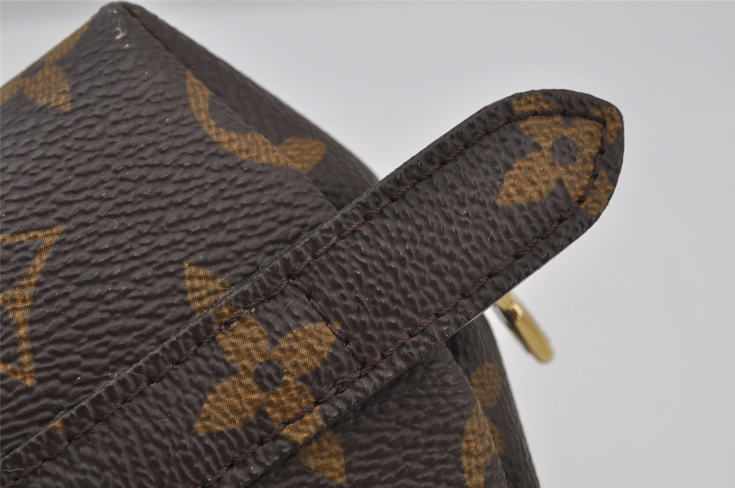 Auth Louis Vuitton Monogram Trousse Demi Ronde 23 Pouch M47520 Junk 2948J