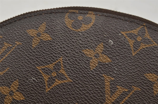 Auth Louis Vuitton Monogram Trousse Demi Ronde 23 Pouch M47520 Junk 2948J