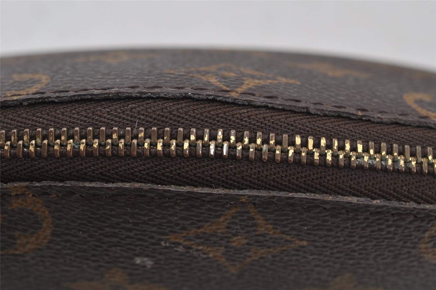 Auth Louis Vuitton Monogram Trousse Demi Ronde 23 Pouch M47520 Junk 2948J