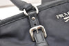 Authentic PRADA TESSUTO SOFT CA Nylon Leather 2Way Tote Bag BN1841 Navy 2948K