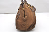 Authentic PRADA Vintage Nylon Tessuto Leather 2Way Shoulder Tote Bag Brown 2949K