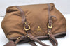 Authentic PRADA Vintage Nylon Tessuto Leather 2Way Shoulder Tote Bag Brown 2949K