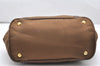 Authentic PRADA Vintage Nylon Tessuto Leather 2Way Shoulder Tote Bag Brown 2949K