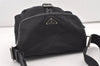 Authentic PRADA VELA SPORT Nylon Tessuto Leather Shoulder Bag BT0173 Black 2950J