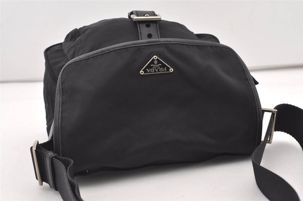 Authentic PRADA VELA SPORT Nylon Tessuto Leather Shoulder Bag BT0173 Black 2950J