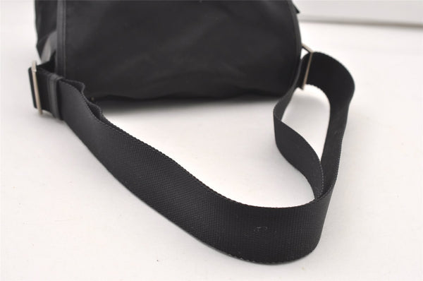 Authentic PRADA VELA SPORT Nylon Tessuto Leather Shoulder Bag BT0173 Black 2950J