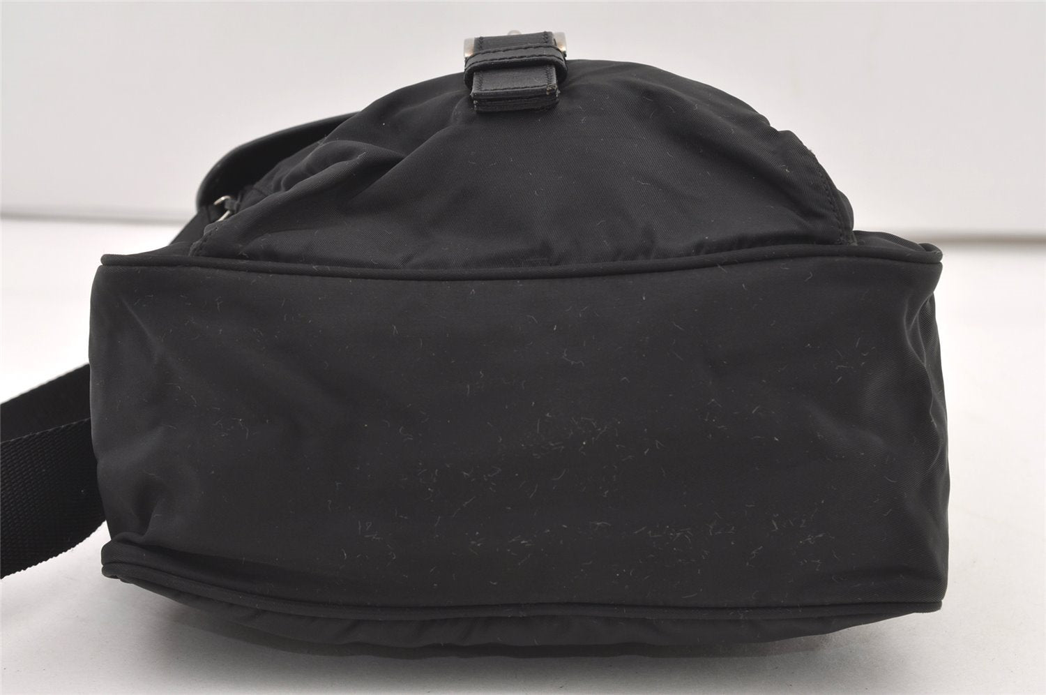 Authentic PRADA VELA SPORT Nylon Tessuto Leather Shoulder Bag BT0173 Black 2950J