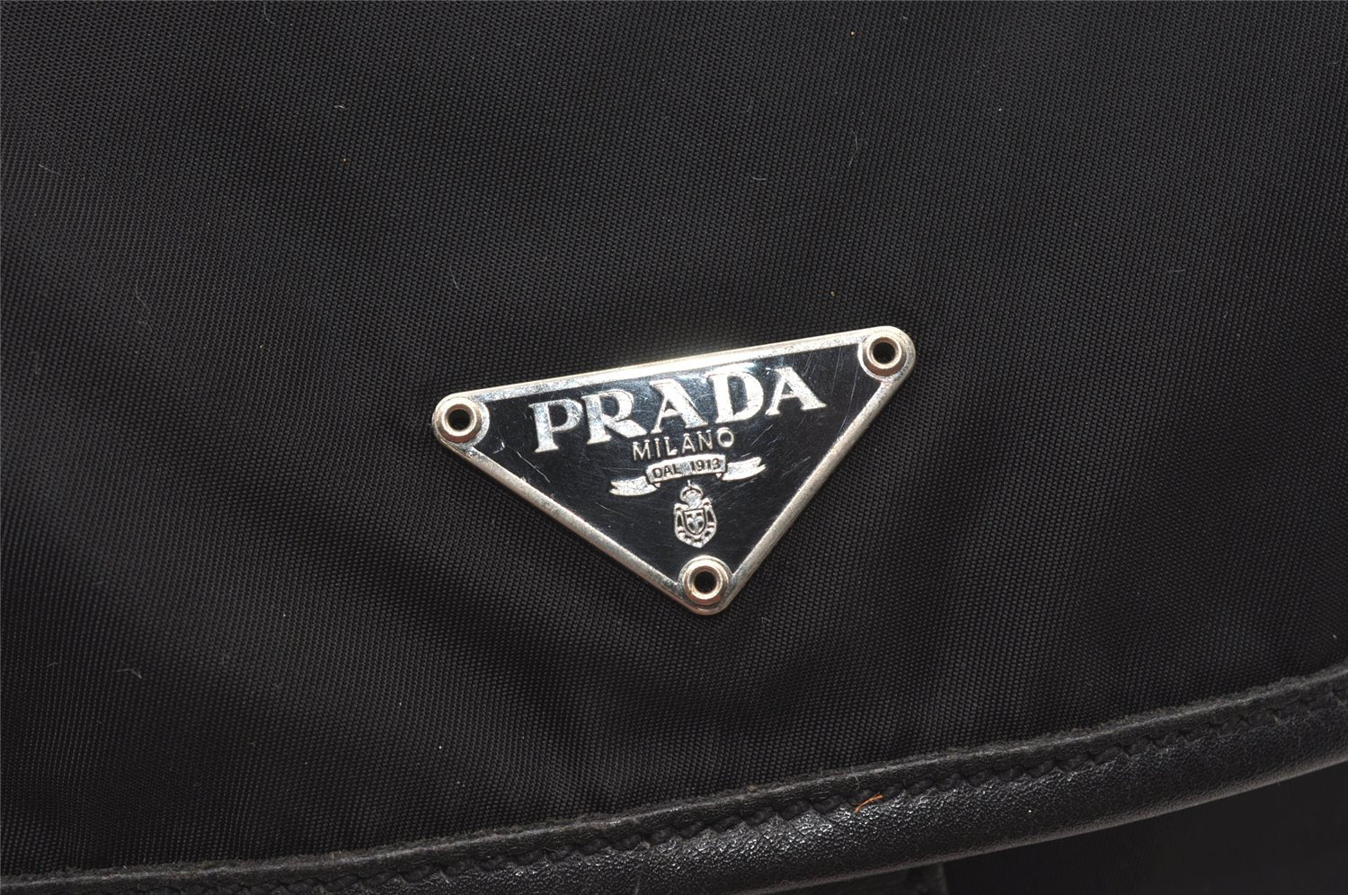 Authentic PRADA VELA SPORT Nylon Tessuto Leather Shoulder Bag BT0173 Black 2950J