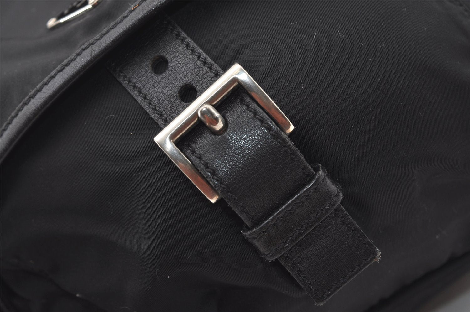 Authentic PRADA VELA SPORT Nylon Tessuto Leather Shoulder Bag BT0173 Black 2950J