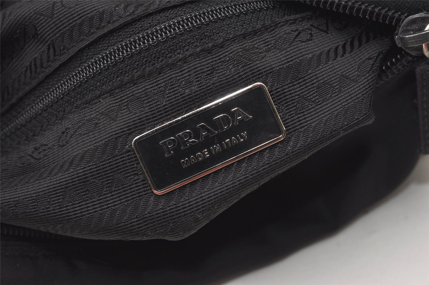 Authentic PRADA VELA SPORT Nylon Tessuto Leather Shoulder Bag BT0173 Black 2950J