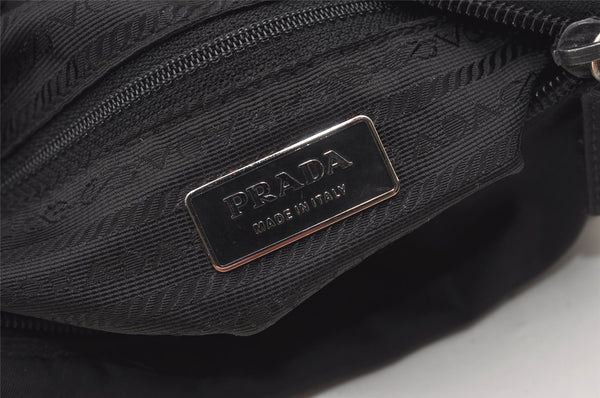 Authentic PRADA VELA SPORT Nylon Tessuto Leather Shoulder Bag BT0173 Black 2950J