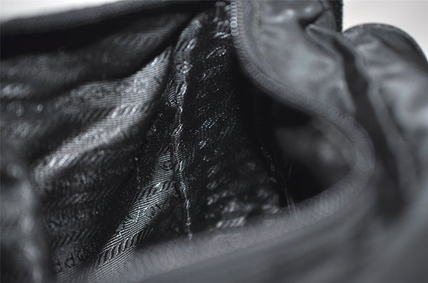 Authentic PRADA VELA SPORT Nylon Tessuto Leather Shoulder Bag BT0173 Black 2950J