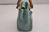 Authentic GUCCI Bamboo 2Way Shoulder Hand Bag Suede Leather Light Blue 2951J
