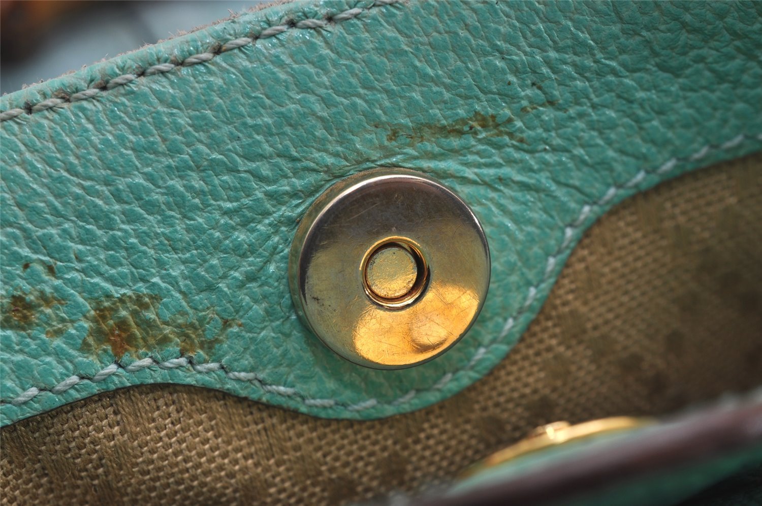 Authentic GUCCI Bamboo 2Way Shoulder Hand Bag Suede Leather Light Blue 2951J