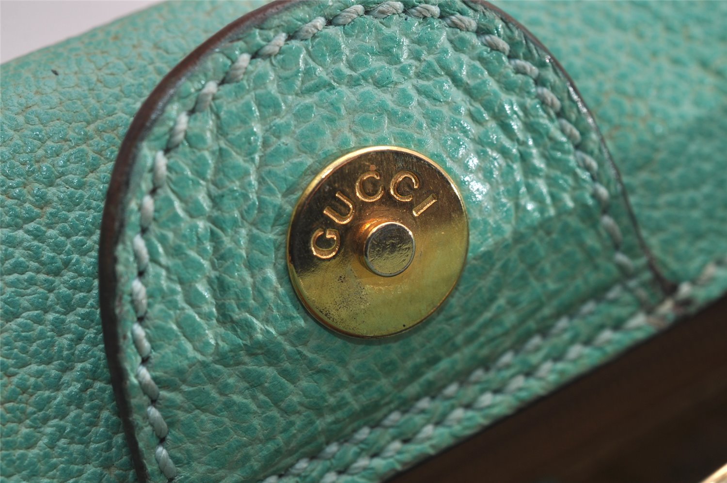 Authentic GUCCI Bamboo 2Way Shoulder Hand Bag Suede Leather Light Blue 2951J