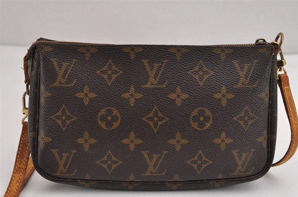 Authentic Louis Vuitton Monogram Pochette Accessoires Shoulder Pouch Junk 2952J