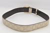 Auth GUCCI Guccissima Interlocking Belt GG Leather 80cm 31.5" 114876 White 2952K