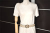 Auth GUCCI Guccissima Interlocking Belt GG Leather 80cm 31.5" 114876 White 2952K