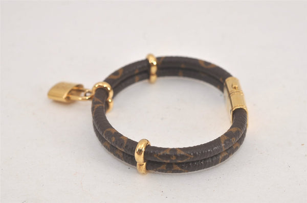 Authentic Louis Vuitton Monogram Bracelet Keep It Twice 17 M6640F LV Box 2952L