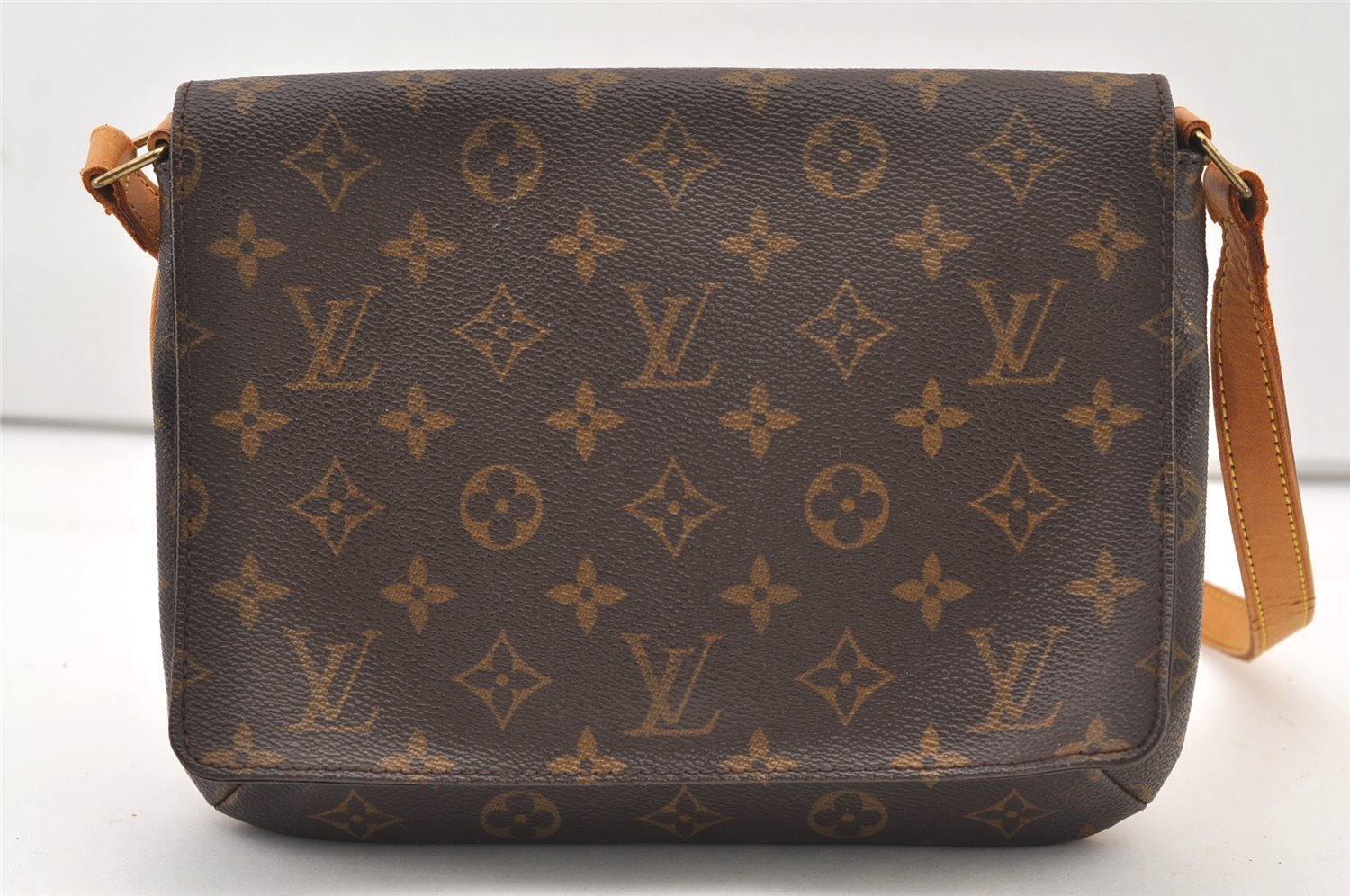 Authentic Louis Vuitton Monogram Musette Tango Shoulder Bag M51257 LV 2953J