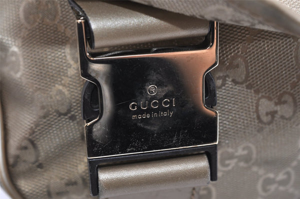 Authentic GUCCI GG Imprime Shoulder Cross Bag GG PVC Leather 201732 Gold 2953K