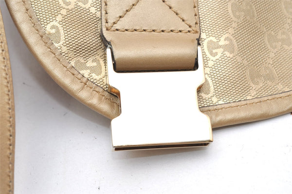 Authentic GUCCI GG Imprime Shoulder Cross Bag GG PVC Leather 201732 Gold 2953K