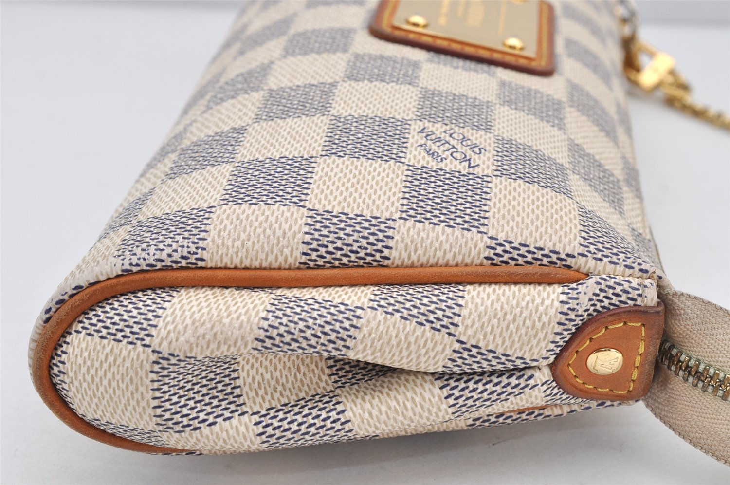 Auth Louis Vuitton Damier Azur Eva N55214 2Way Shoulder Accessories Pouch 2954K