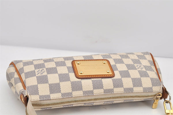 Auth Louis Vuitton Damier Azur Eva N55214 2Way Shoulder Accessories Pouch 2954K