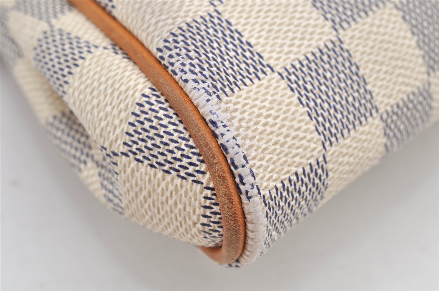 Auth Louis Vuitton Damier Azur Eva N55214 2Way Shoulder Accessories Pouch 2954K