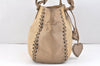 Authentic Christian Dior Trotter Ethnic Tote Bag Canvas Leather Beige CD 2955K