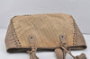 Authentic Christian Dior Trotter Ethnic Tote Bag Canvas Leather Beige CD 2955K