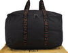 Authentic FENDI Vintage Travel Boston Bag Nylon Leather Black 2957J