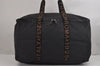 Authentic FENDI Vintage Travel Boston Bag Nylon Leather Black 2957J