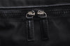 Authentic FENDI Vintage Travel Boston Bag Nylon Leather Black 2957J