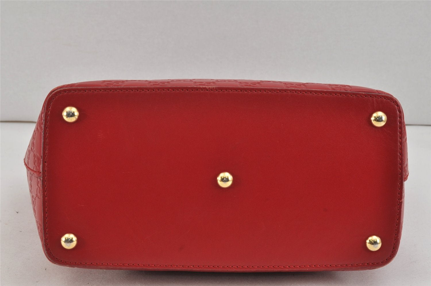 Authentic GUCCI Guccissima 2Way Tote Hand Bag GG Leather 432124 Red 2957K