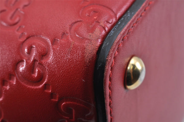 Authentic GUCCI Guccissima 2Way Tote Hand Bag GG Leather 432124 Red 2957K