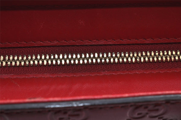 Authentic GUCCI Guccissima 2Way Tote Hand Bag GG Leather 432124 Red 2957K