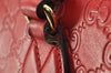 Authentic GUCCI Guccissima 2Way Tote Hand Bag GG Leather 432124 Red 2957K
